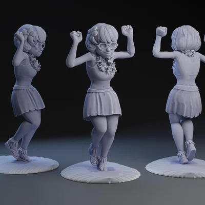 Mô hình 3D Hula Velma nhảy múa - Nhân vật Scooby-Doo dễ thương