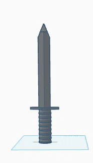 Mô hình con dao (knife) in 3D đẹp mắt để trang trí bàn làm việc - Image 1