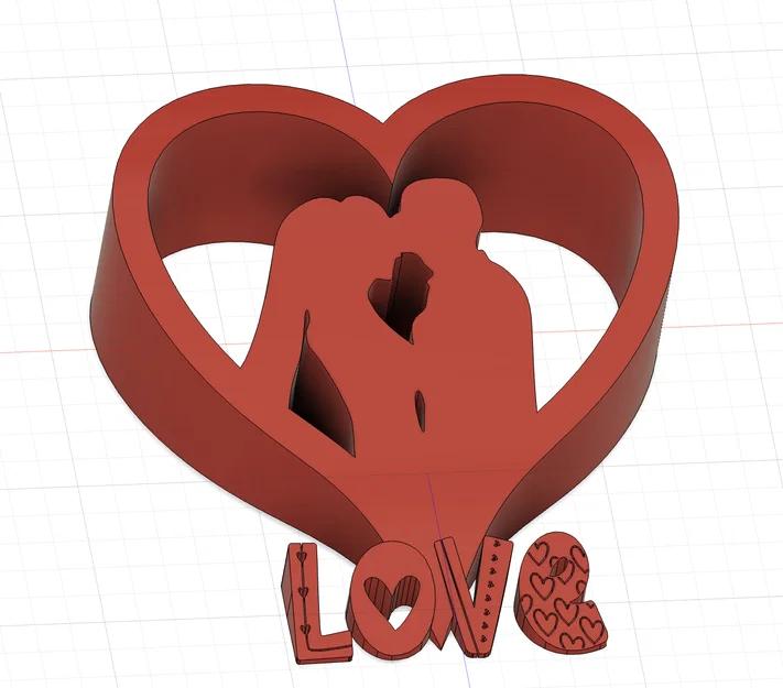 Mô hình trang trí tình yêu San Valentino - Love (File in 3D) - Image 3