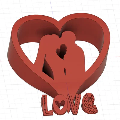 Mô hình trang trí tình yêu San Valentino - Love (File in 3D)