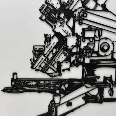 Pháo phòng không Đức Flak 39 - Bản vẽ kỹ thuật (Blueprint) - Poster