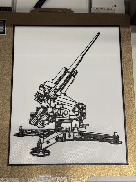 Pháo phòng không Đức Flak 39 - Bản vẽ kỹ thuật (Blueprint) - Poster - Image 5