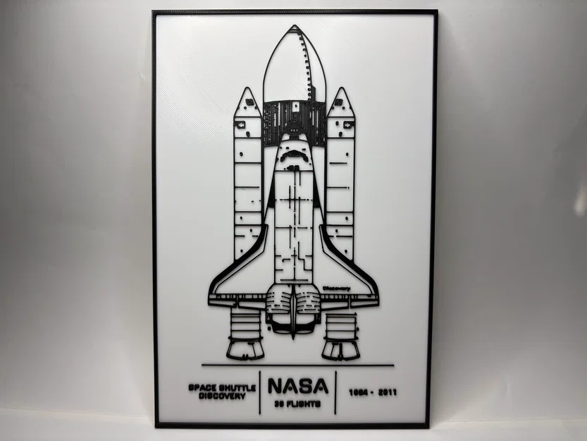 Tàu con thoi Space Shuttle Discovery - Poster - Blueprint - Image 1