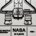 Tàu con thoi Space Shuttle Discovery - Poster - Blueprint - Thumbnail 2
