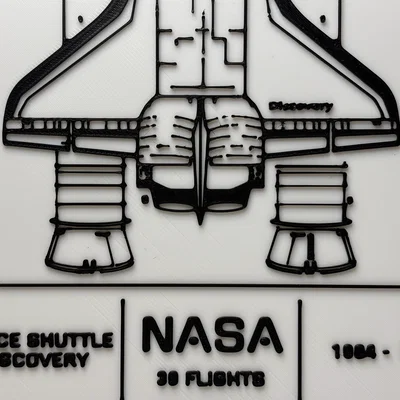 Tàu con thoi Space Shuttle Discovery - Poster - Blueprint