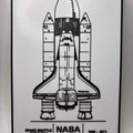 Tàu con thoi Space Shuttle Discovery - Poster - Blueprint - Thumbnail 3