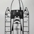 Tàu con thoi Space Shuttle Discovery - Poster - Blueprint - Thumbnail 4