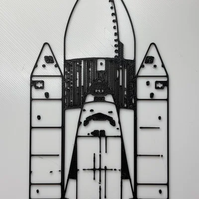Tàu con thoi Space Shuttle Discovery - Poster - Blueprint