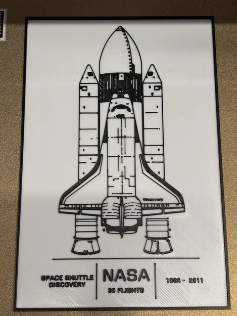 Tàu con thoi Space Shuttle Discovery - Poster - Blueprint - Image 5