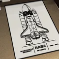 Tàu con thoi Space Shuttle Discovery - Poster - Blueprint - Thumbnail 6