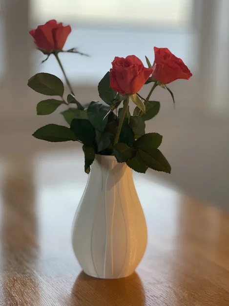 Mẫu bình hoa trang trí in 3D thiết kế hiện đại - Image 1