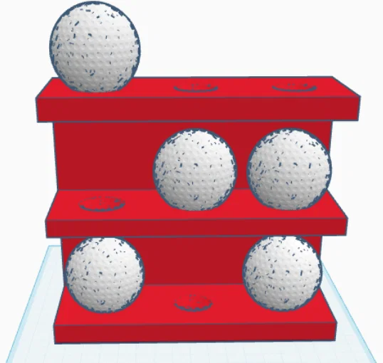 Giá Treo Tường Bóng Golf 3x3 - Image 1