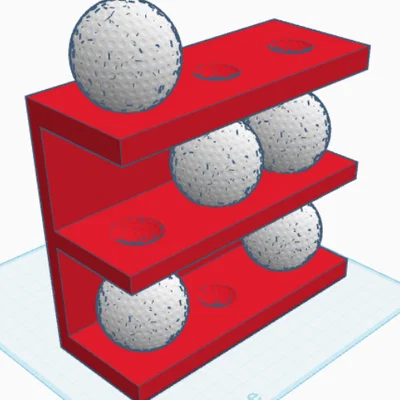 Giá Treo Tường Bóng Golf 3x3