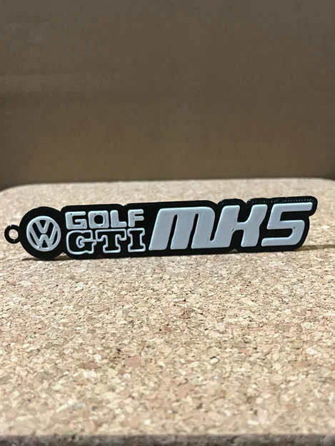 Móc khóa Golf GTI MK5 - Phụ kiện in 3D độc đáo cho fan Volkswagen - Image 1