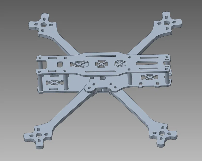 Mô hình CAD chi tiết khung FPV Drone TBS Source One V5 - Image 1