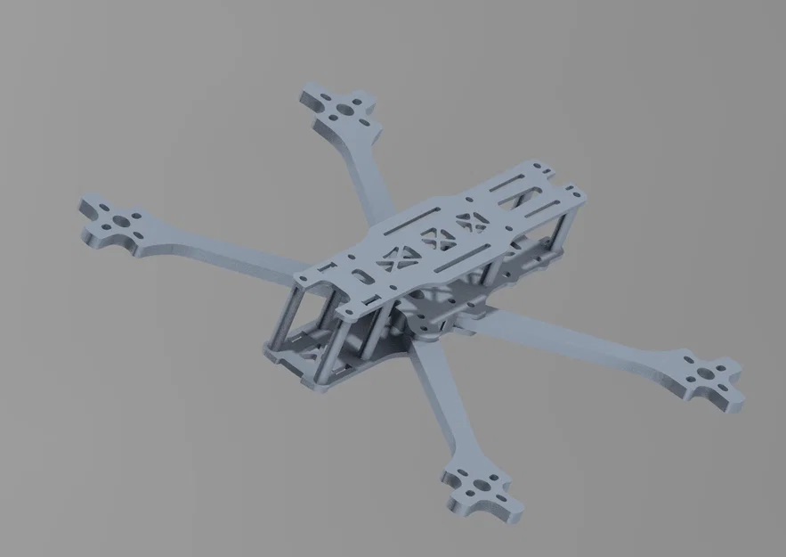 Mô hình CAD chi tiết khung FPV Drone TBS Source One V5 - Image 2