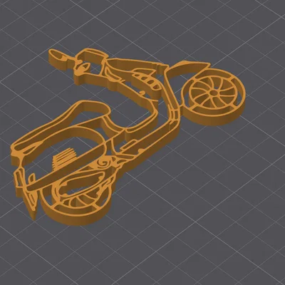 Mô hình trang trí Vespa cách điệu - File in 3D chất lượng cao