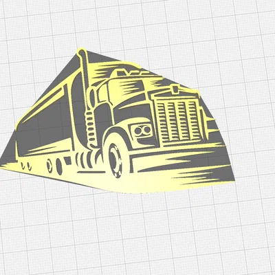 Mô hình trang trí 3D hình xe tải (Truck) siêu chất cho góc làm việc