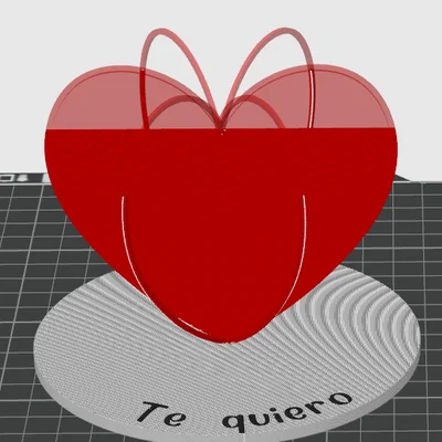 Mô hình trái tim trang trí Valentine 'Te quiero' in 3D xinh xắn