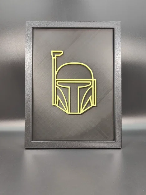 Star Wars Neon Line Art - Boba Fett (Nghệ thuật line neon phát sáng) - Image 2