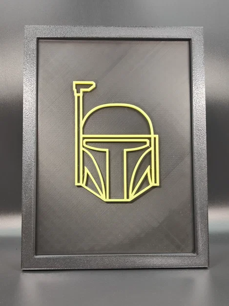 Star Wars Neon Line Art - Boba Fett (Nghệ thuật line neon phát sáng) - Image 3