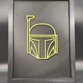 Star Wars Neon Line Art - Boba Fett (Nghệ thuật line neon phát sáng) - Thumbnail 3