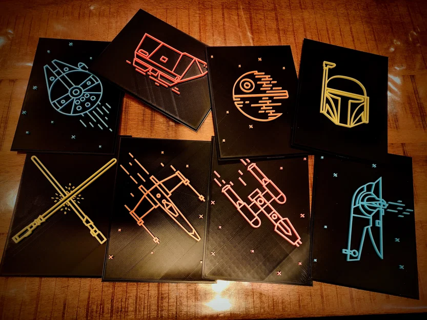 Star Wars Neon Line Art - Boba Fett (Nghệ thuật line neon phát sáng) - Image 4