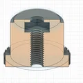 Vít vặn tay M4 (M4 thumb screw) gắn đai ốc M4 - Thumbnail 2