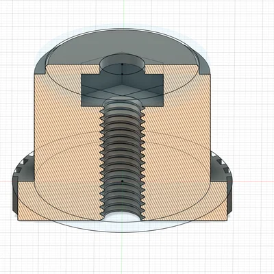 Vít vặn tay M4 (M4 thumb screw) gắn đai ốc M4