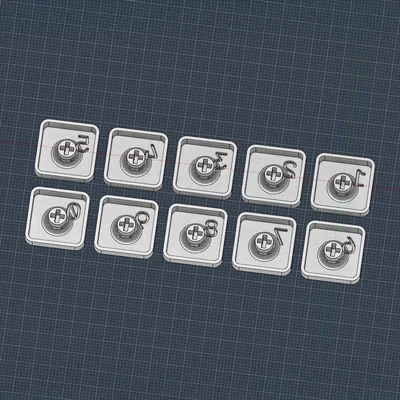 Keycaps số tối giản cho bàn phím cơ