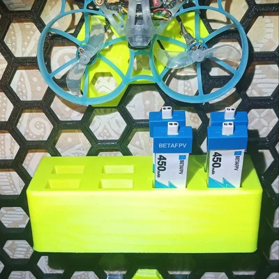 Kệ để pin 1S cho Tiny Whoop - Tương thích Honeycomb Storage Wall