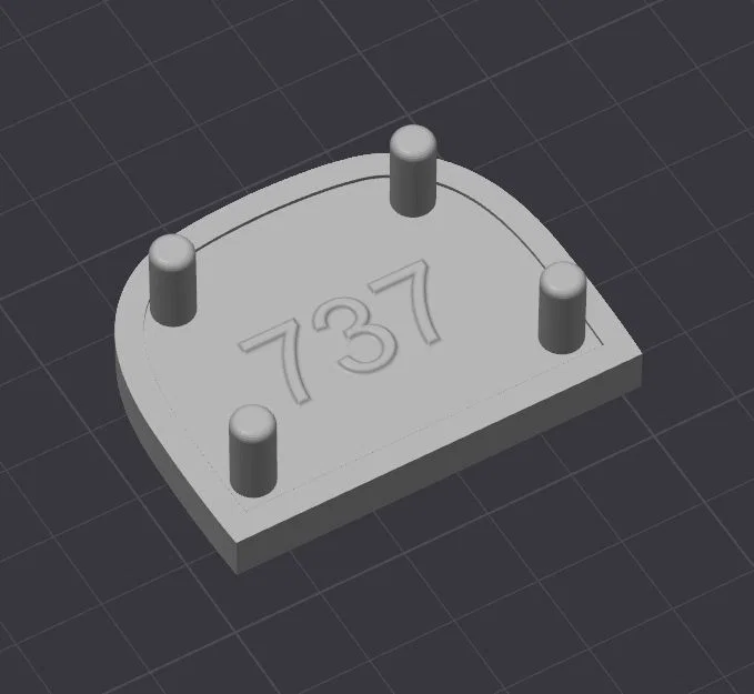 Mô hình 3D miếng lót gót giày (Heel Tip) số 737 cho giày Ryłko - Image 1