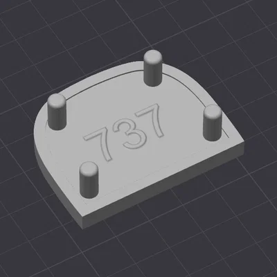 Mô hình 3D miếng lót gót giày (Heel Tip) số 737 cho giày Ryłko