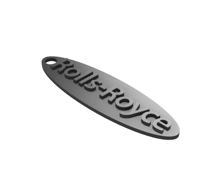 Móc khóa logo Rolls-Royce in 3D tinh tế cho người yêu xe - Image 1