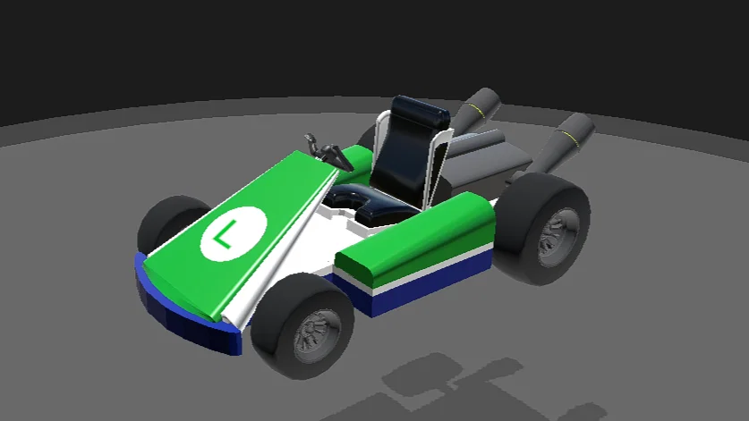 Mô hình xe đua Mario Kart Luigi Kart in 3D - Tự in và lắp ráp - Image 1