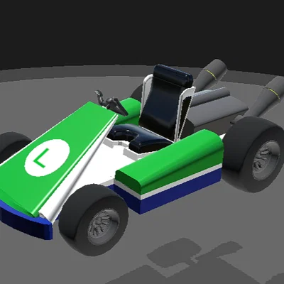 Mô hình xe đua Mario Kart Luigi Kart in 3D - Tự in và lắp ráp