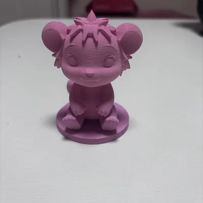 Mô hình 3D chú sư tử con hoạt hình dễ thương để trang trí