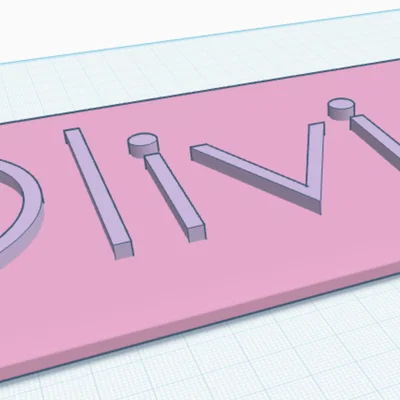 Biển tên trang trí 3D Olivia - Phụ kiện decor phòng xinh xắn