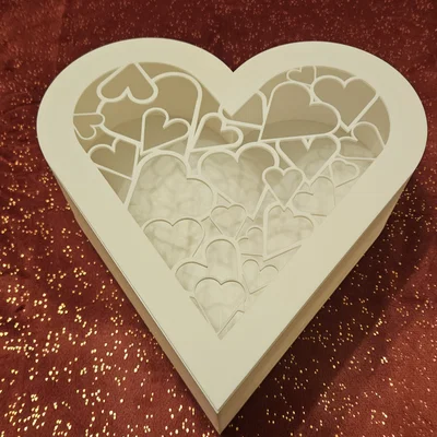 Hộp Quà Hình Trái Tim Có Nắp In 3D (Heart Gifts Box)