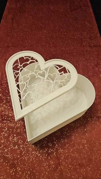 Hộp Quà Hình Trái Tim Có Nắp In 3D (Heart Gifts Box) - Image 3