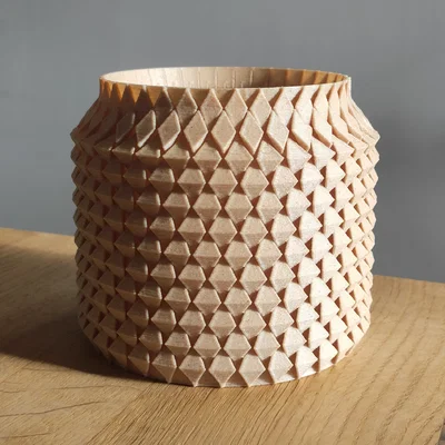 Ống cắm bút trang trí họa tiết hình học in 3D độc đáo
