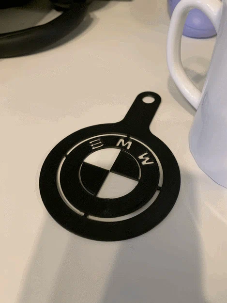 Khuôn tạo hình cà phê Latte Art logo BMW ấn tượng cho người yêu xe - Image 1