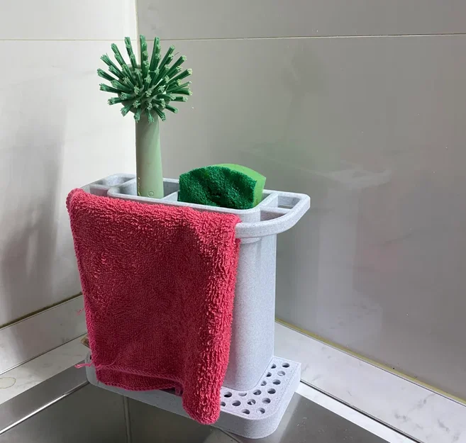 Khay 3D đựng dụng cụ nhà bếp: Khăn, bọt biển và bàn chải - Image 1