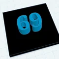 Mô hình số 69 in 3D trang trí để bàn thiết kế tối giản - Thumbnail 1