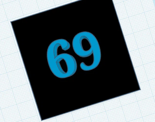 Mô hình số 69 in 3D trang trí để bàn thiết kế tối giản - Image 2