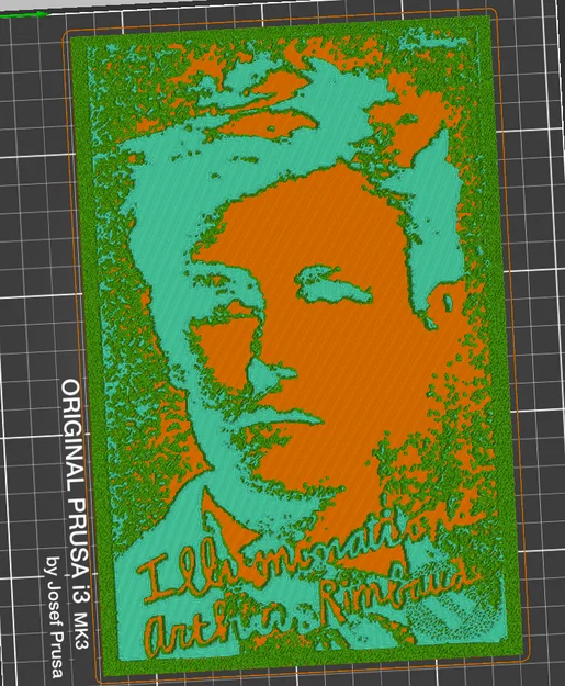 Tranh chân dung 3D nghệ sĩ Arthur Rimbaud treo tường ấn tượng - Image 1