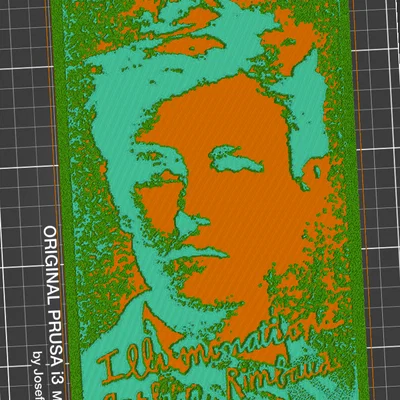 Tranh chân dung 3D nghệ sĩ Arthur Rimbaud treo tường ấn tượng