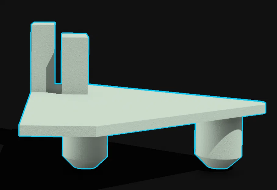 Ngàm gắn ray trượt cho thùng rác tủ bếp (Cabinetry Rail Mount Bracket) - Image 1