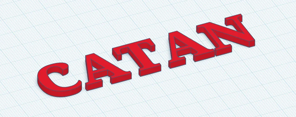 Bộ mô hình chữ 3D logo CATAN trang trí độc đáo - Image 1