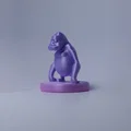 Mô hình tượng khỉ Gorilla (Chibi) đáng yêu dành cho in 3D - Thumbnail 3